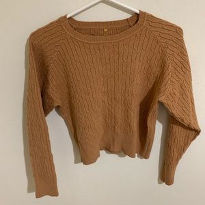 Cropped beige sweater